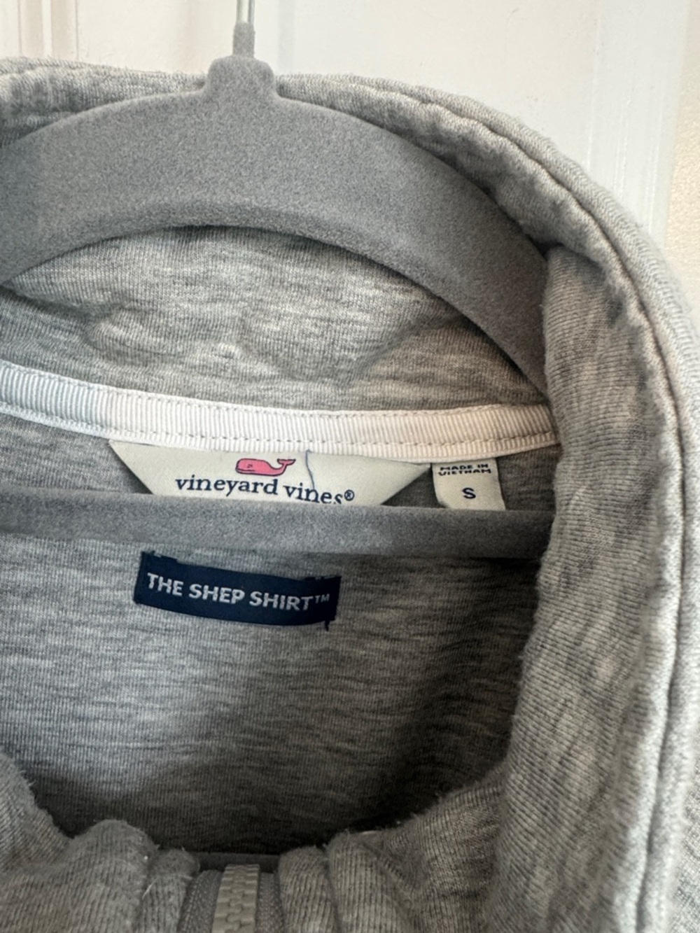 Vineyard Vines Heather Gray Half-Zip Pullover - Picture 6 of 7